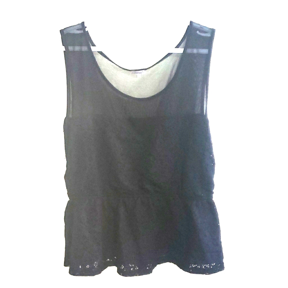 Black laced tank top
